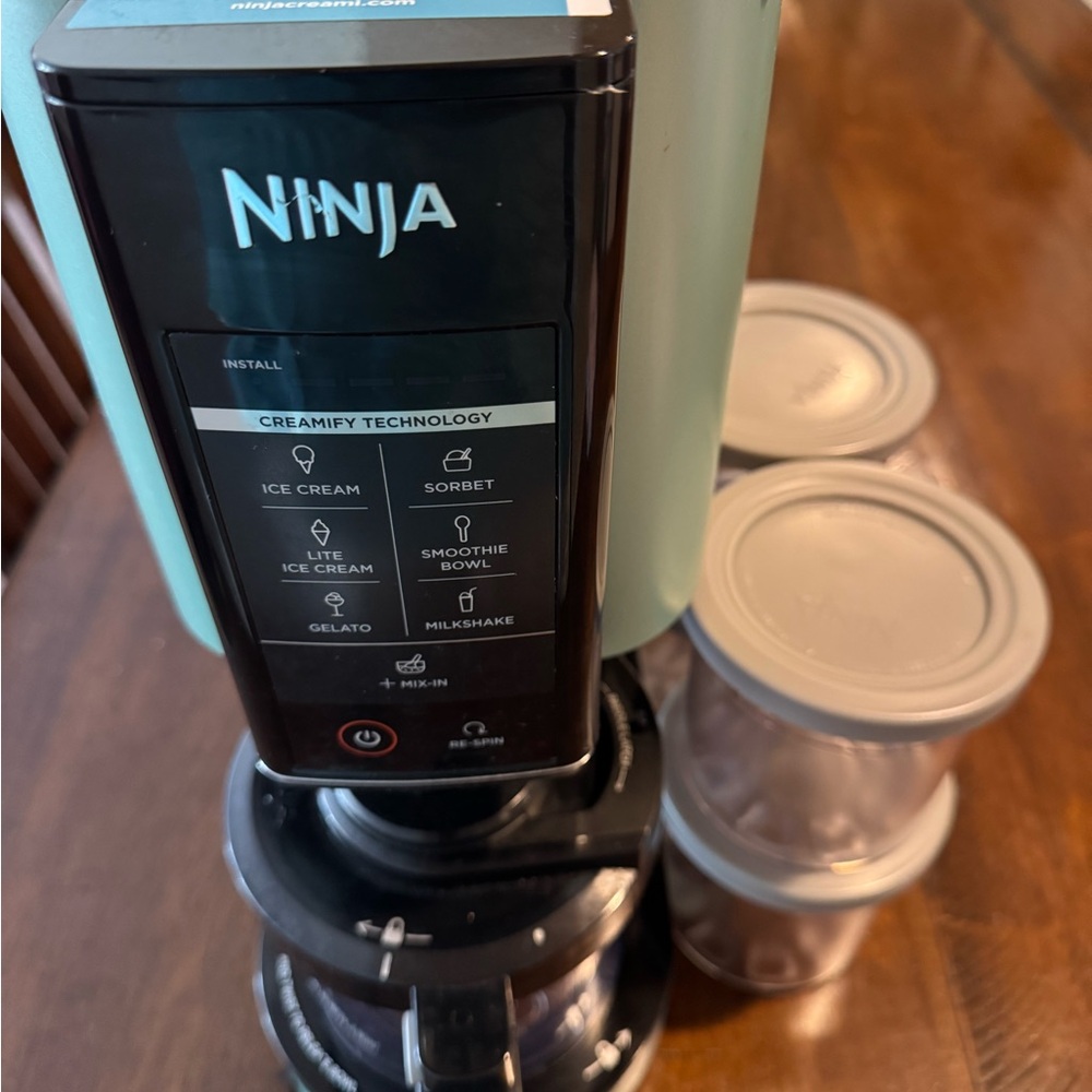 Ninja Creamify Ice Cream Maker with Gray Containers